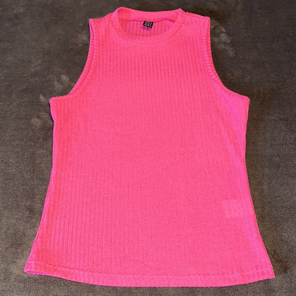 Nwot Shein Rib Knit Pink Tank Top